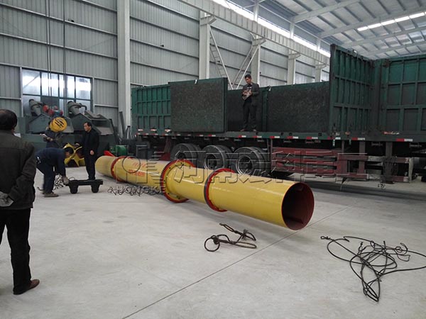 黑龍江的客戶，您采購的1.2×7m的牛糞烘干機(jī)已發(fā)出，請注意查收